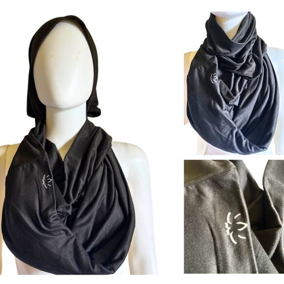Beyond Yoga Pocket Infinity Scarf One Size NWT – Soft Black Modal Blend Wrap - Picture 1 of 3